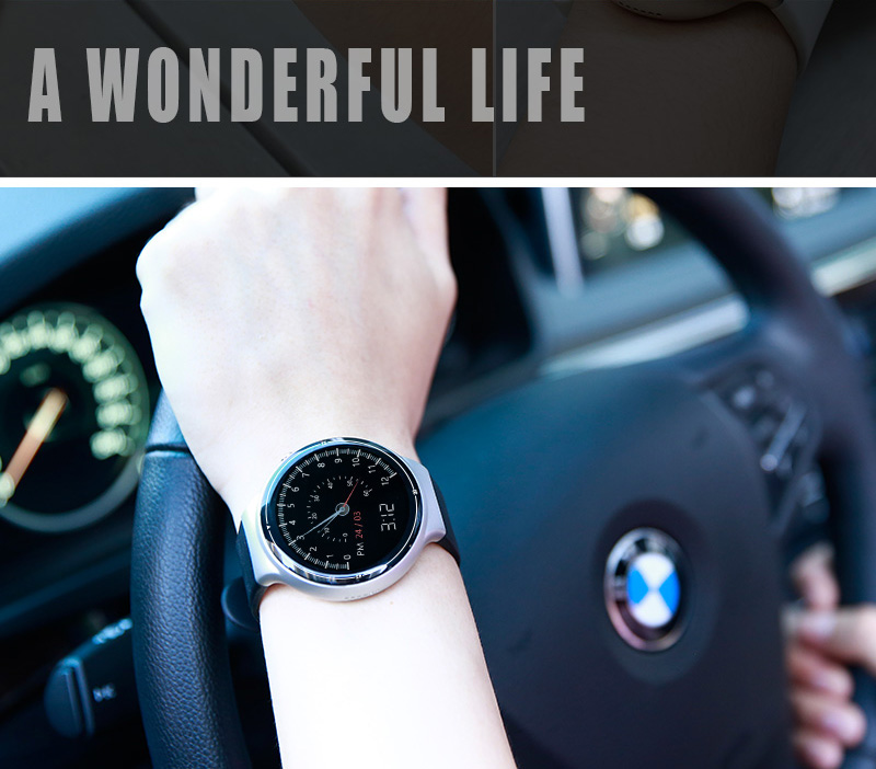 Makibes I4 Pro Smartwatch Phone Android 5.1 OS 2GB RAM 16GB ROM WIFI 3G GPS Heart Rate Monitor Bluetooth MTK6580 Quad Core - Black
