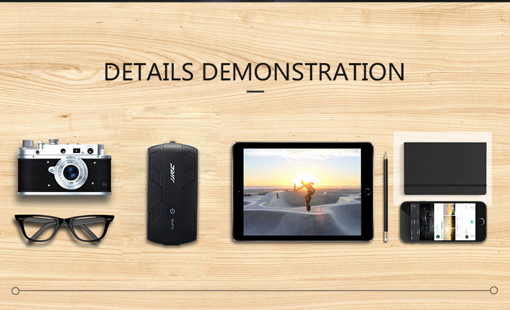 JJRC H37 Elfie Foldable Pocket Selfie Drone WIFI FPV Altitude Hold Mode RC Quadcopter - Black