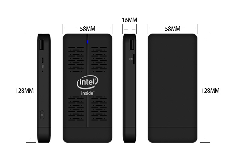 EC DREAM A9 Chocolate Windows TV-Stick Apollo Lake N3450 2GB/32GB USB 3.0 Bluetooth 4.0 WIFI