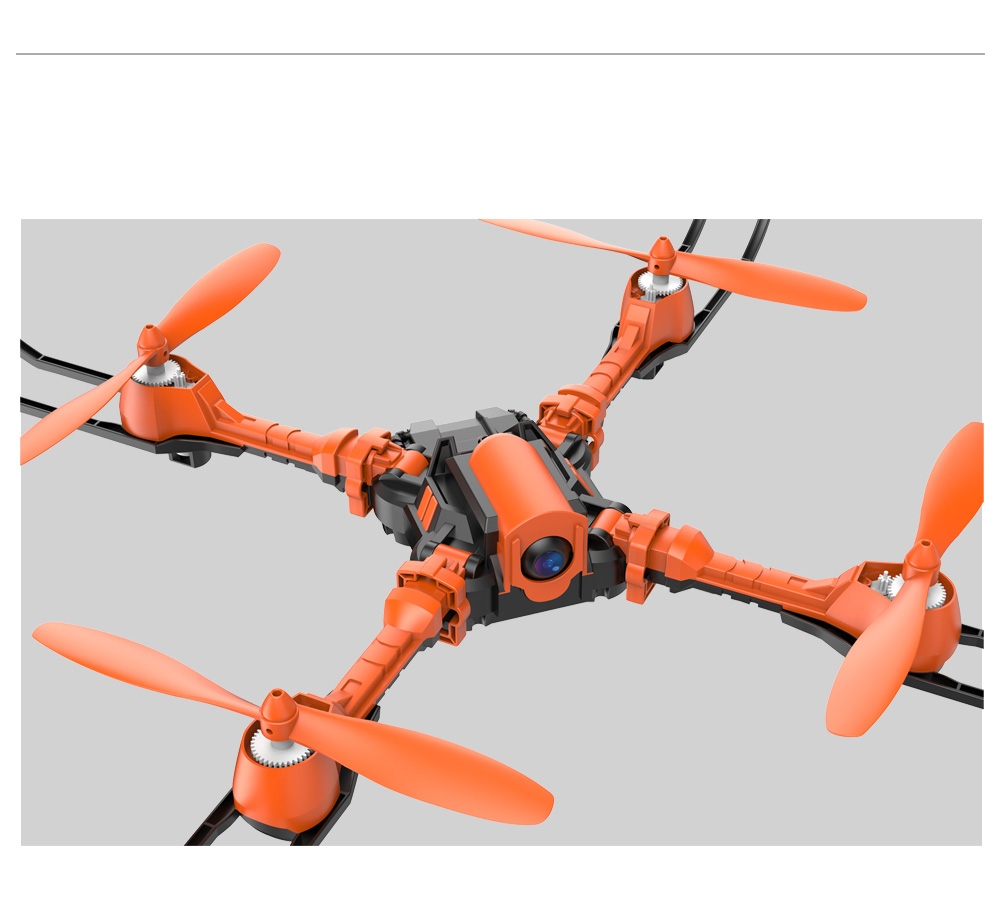 I Drone I5HW WIFI FPV Selfie Drone with HD Camera Foldable Arms Altitude Hold Mode RC Quadcopter RTF - Gray