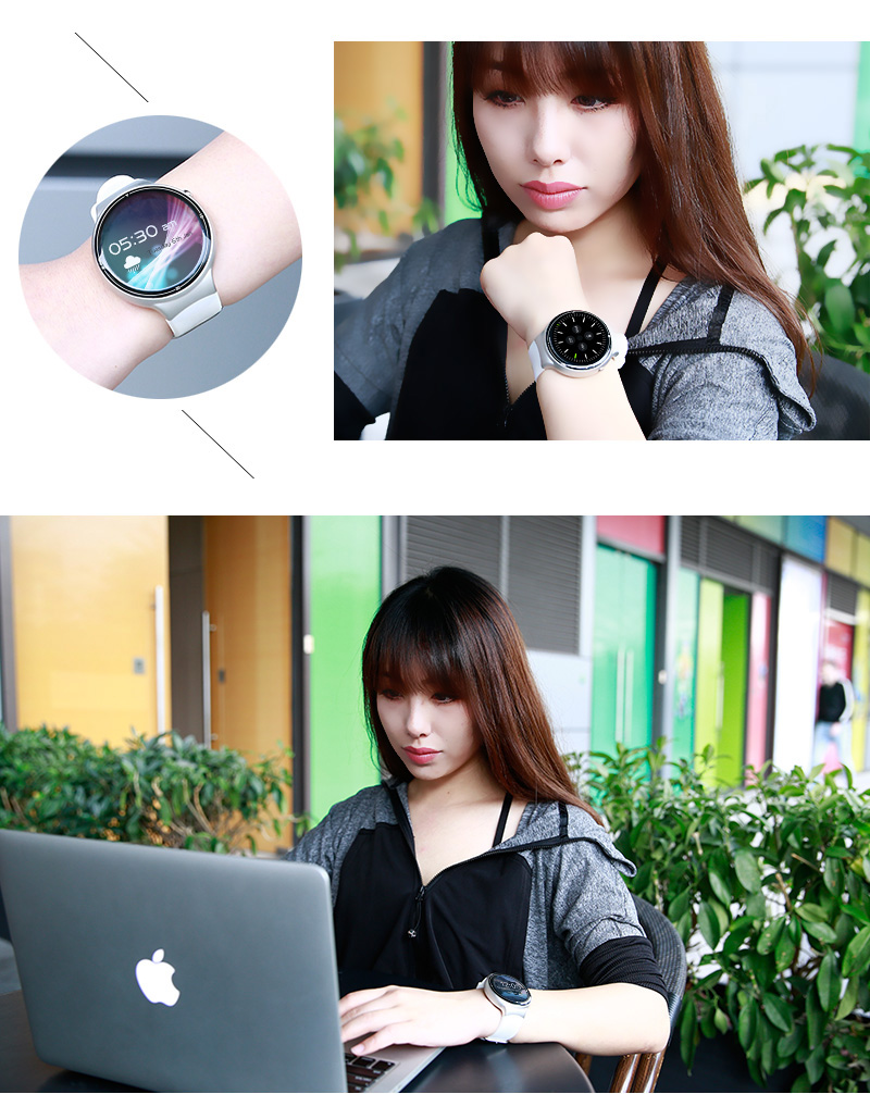 Makibes I4 Pro Smartwatch Phone Android 5.1 OS 2GB RAM 16GB ROM WIFI 3G GPS Heart Rate Monitor Bluetooth MTK6580 Quad Core - Black