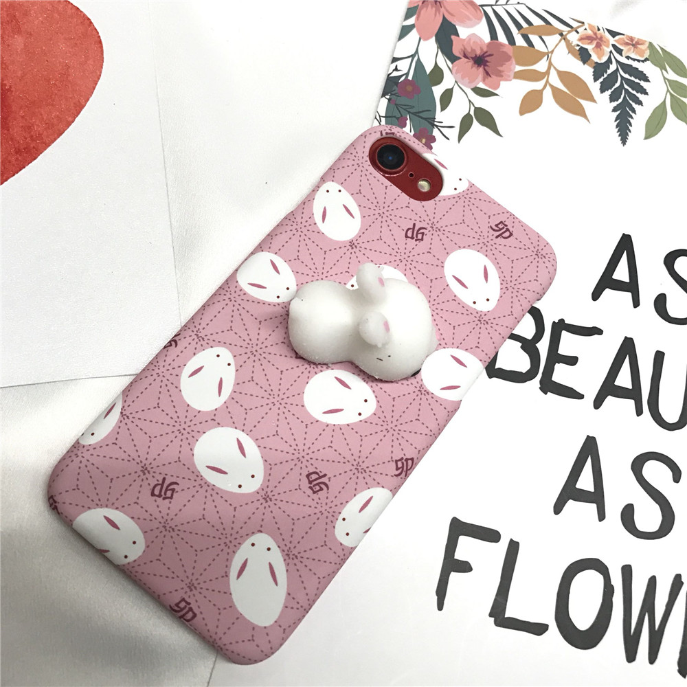 3D Lovely Rabbit Silicone Case TPU Case For iPhone 6 / 6S