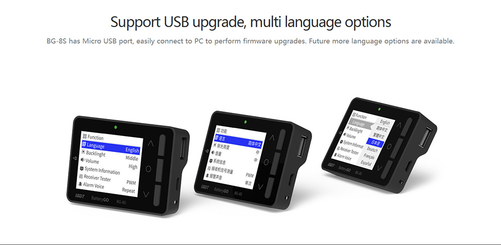 ISDT BatteryGo BG-8S Smart Battery Checker Support Quick Charge 3.0 BC 1.2