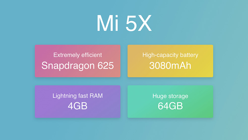 Xiaomi Mi 5X 5.5 inch 4G LTE Smartphone 4GB 64GB Snapdragon 625 Octa Core Dual 12.0MP Cam MIUI 9 Android 7.1 Metal Body Touch ID VoLTE - Rose Gold