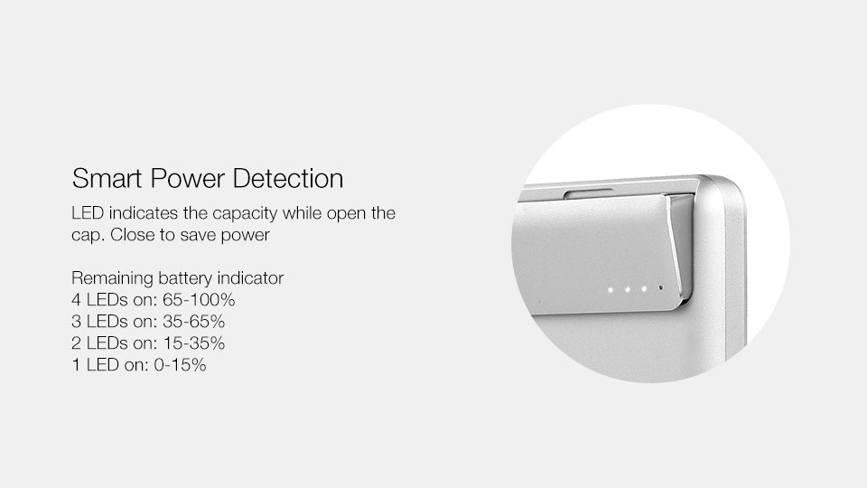 GGMM Streamliner Power Bank PR-6010 6010mAh 2 USB Port with Micro SD Card Reader Function - Silver