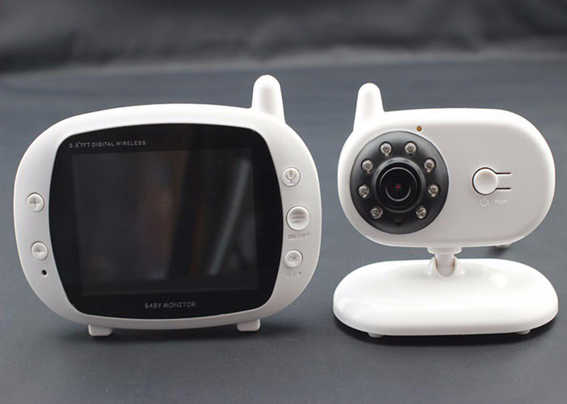 850 Baby Monitor 2.4G Wireless Touchable Key Intercom VOX System IR Night Vision Baby Alarm -White