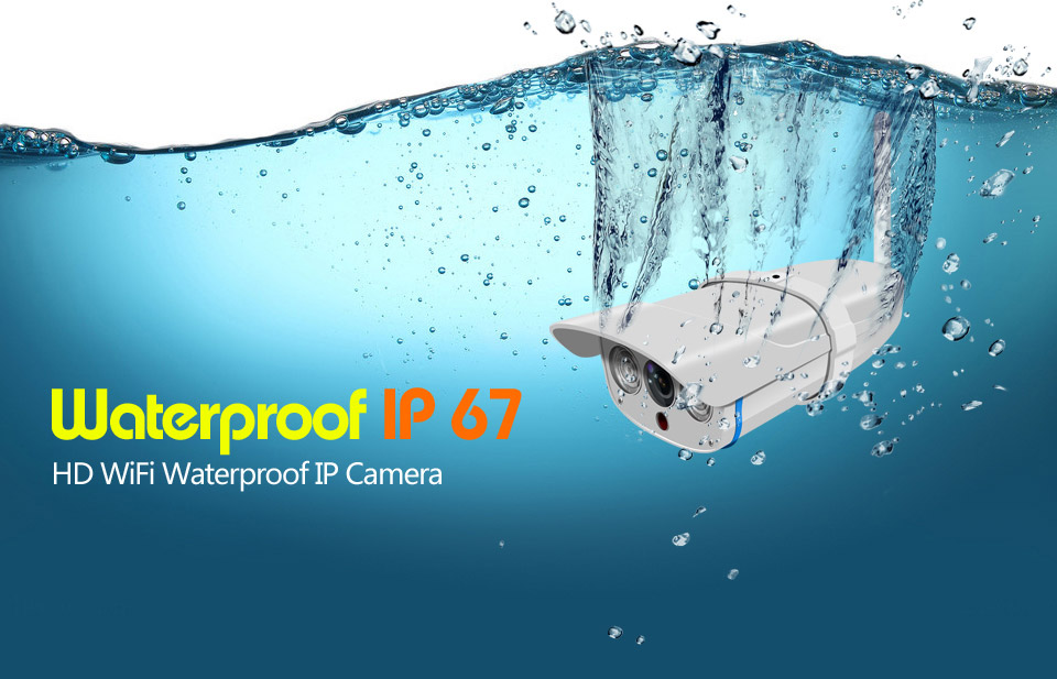 VStarcam C7816WIP IP Camera Wireless 1.0MP H.264 IP67 Waterproof Outdoor Camera Built-in IR-CUT Night Vision Multi-user Security Camera -White