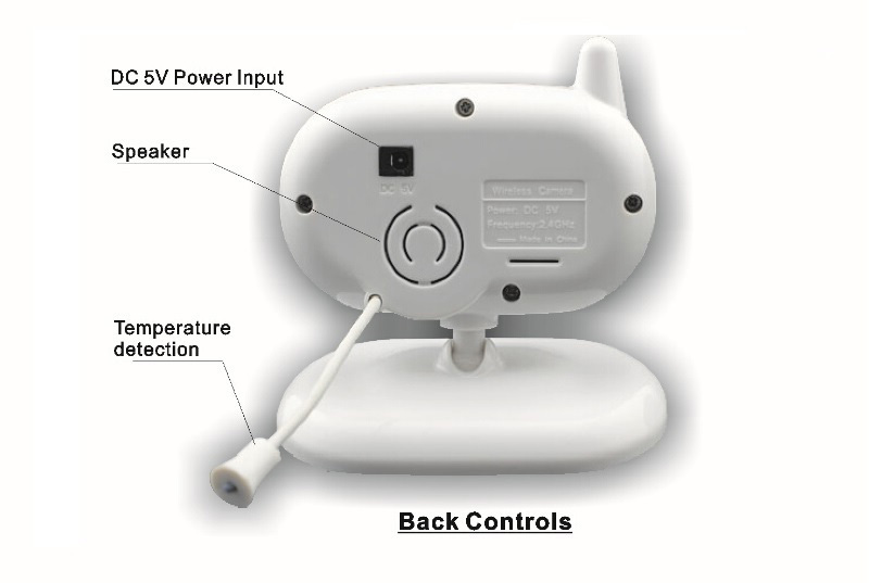 850 Baby Monitor 2.4G Wireless Touchable Key Intercom VOX System IR Night Vision Baby Alarm -White
