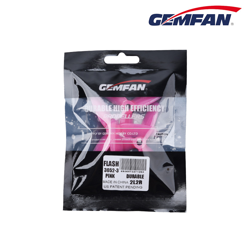 Gemfan 3052 Flash 3 X 5.2 3-Blade Propeller 5.0mm Mounting Hole CW CCW for Racing Quacopter - Pink