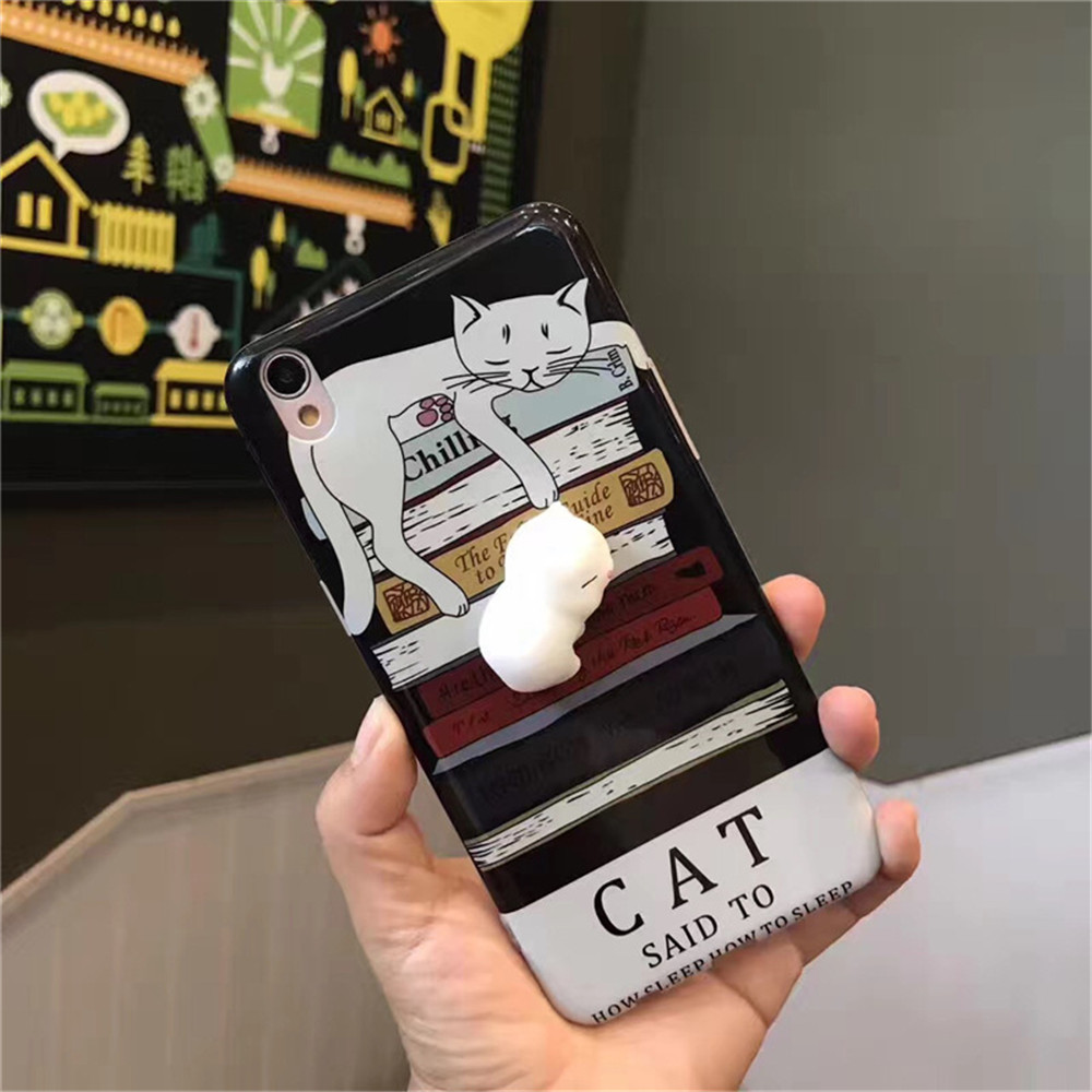 3D Sleepy Cat Silicone Case TPU Case For iPhone 7
