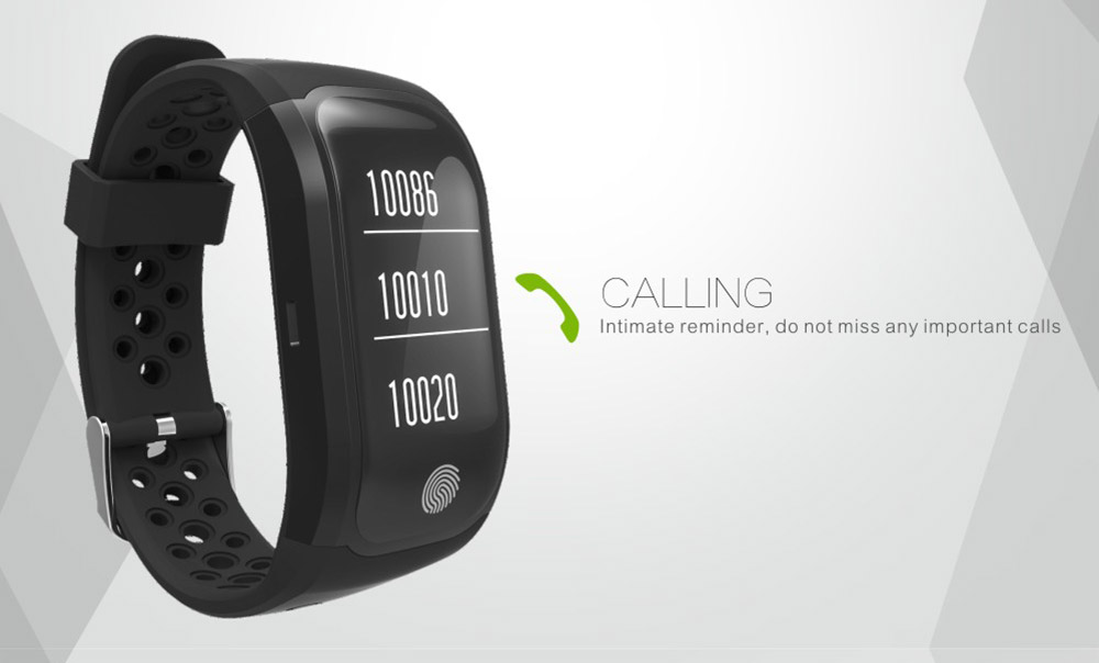 Makibes G03 Smart Wristband IP68 Water Resistant Sport Tracker GPS Heart Rate Monitor Activity Tracker Fitness Bracelet Compatible with iOS Android - Black