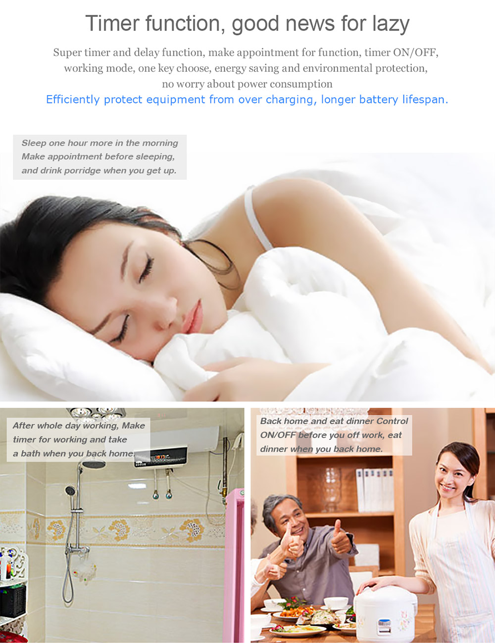 HEIMAN WS2SK-X Smart WiFi Plug Works with Amazon Alexa 110V-AC120V 16A APP Remote Control Timing Socket -White/UK Plug