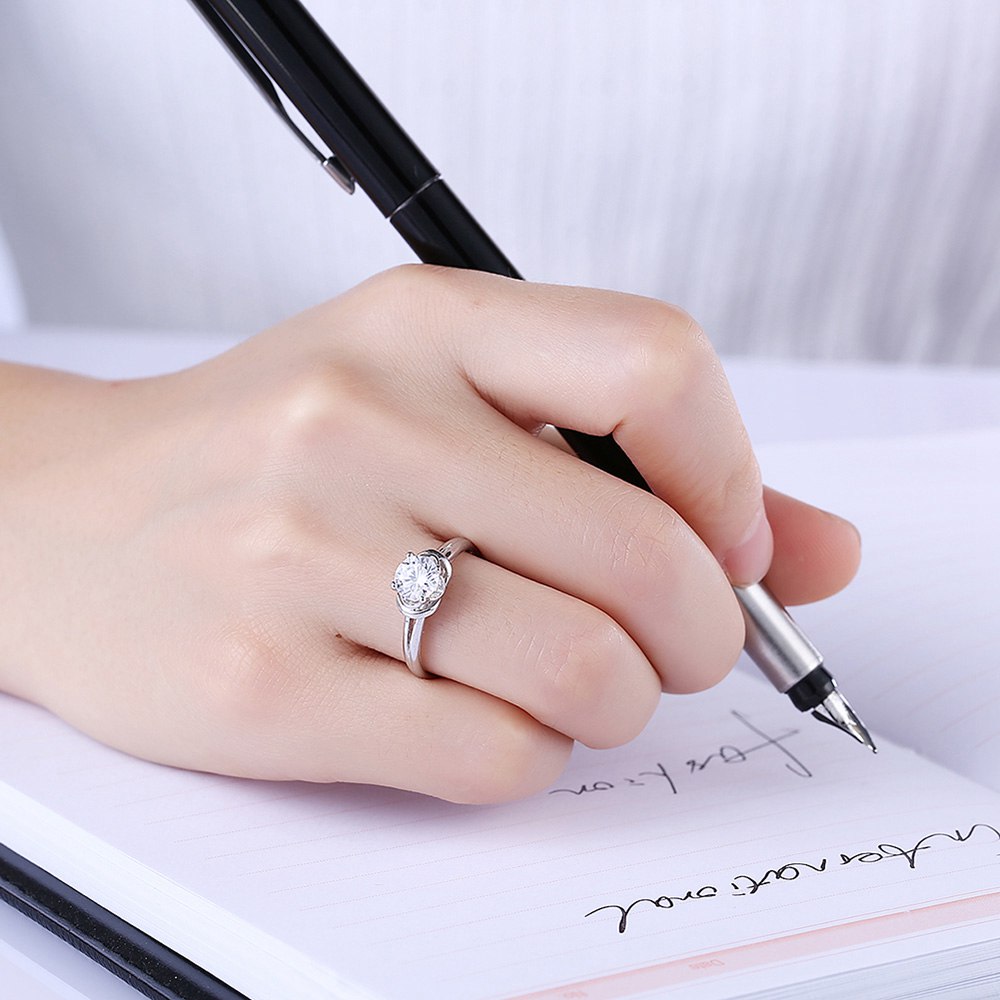 SH-R0005 925 Sterling Silver Ring Cubic Zircon Ring Jewelry Adjustable Ring Size