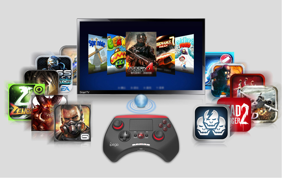 IPEGA PG-9028 Wireless Gamepad Game Controller Bluetooth V3.0 for Android iOS PC - Blue and Black