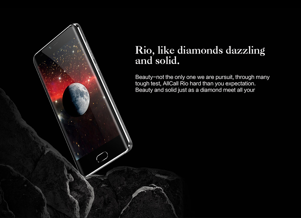 AllCall Rio 5.0 Inch Smartphone 3D Dual Curved Screen Dual Rear Camera 16GB ROM MTK6580A Quad Core Android 7.0 Metal Body OTG - Gold