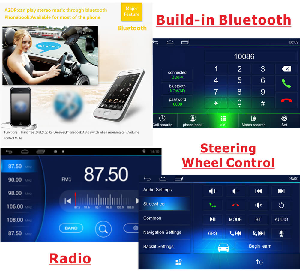 Ezonetronics RM-CT0008 HD 7" In Dash Car Stereo Radio Single Din Android 5.1 Car Player WiFi FM GPS Navigator - Black