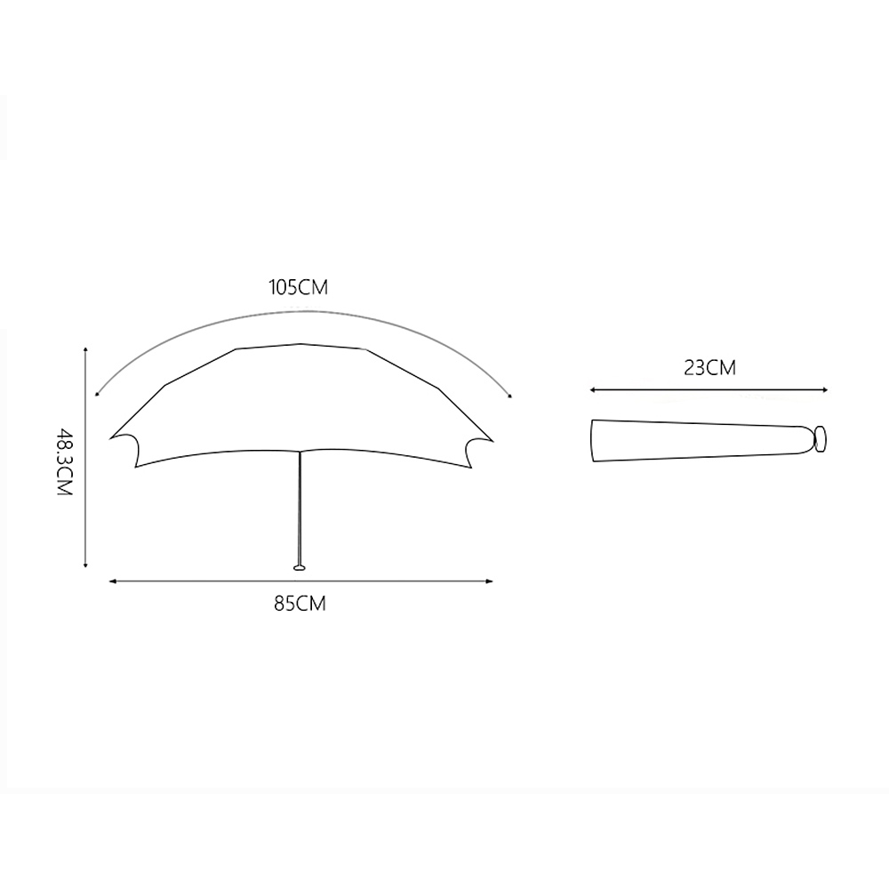 XIAOMI Ultralight Carbon Fiber Sunlight Block Umbrella Anti-UV Windproof Compact Umbrella for Outdoor Travel - Blue