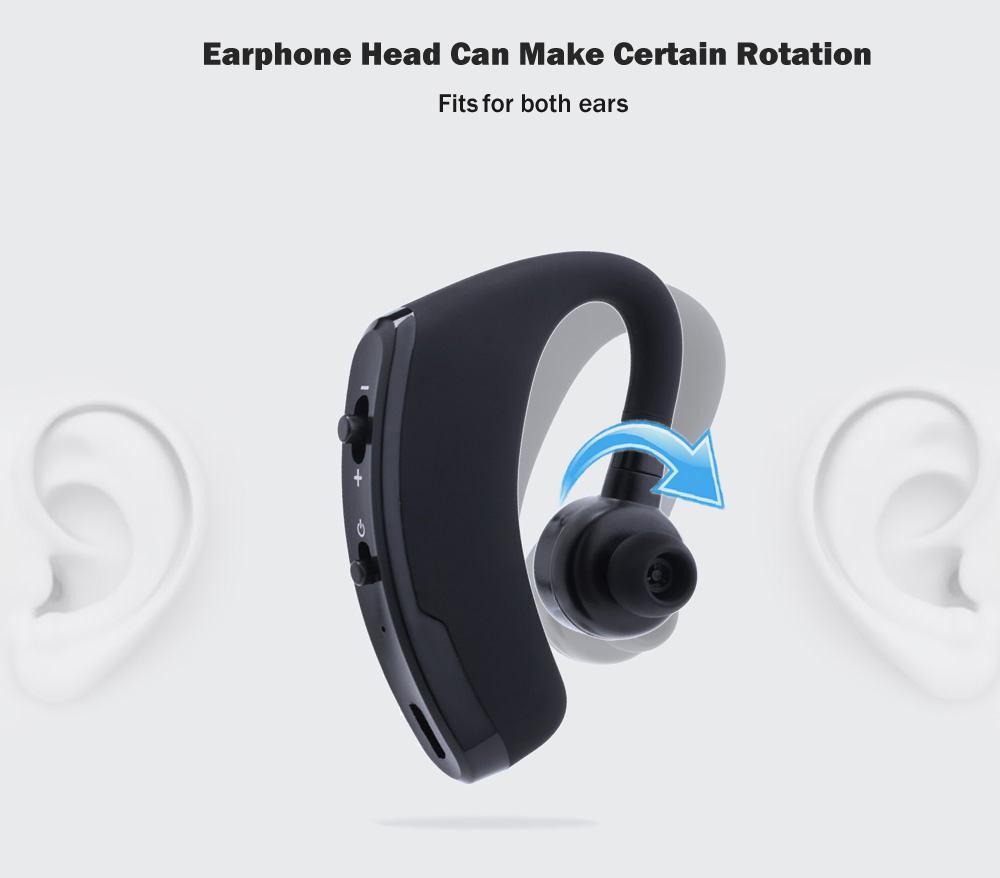 V9 Bluetooth Headphone CVC 6.0 Smart Noise Canceling Handsfree Voice Promp - Black
