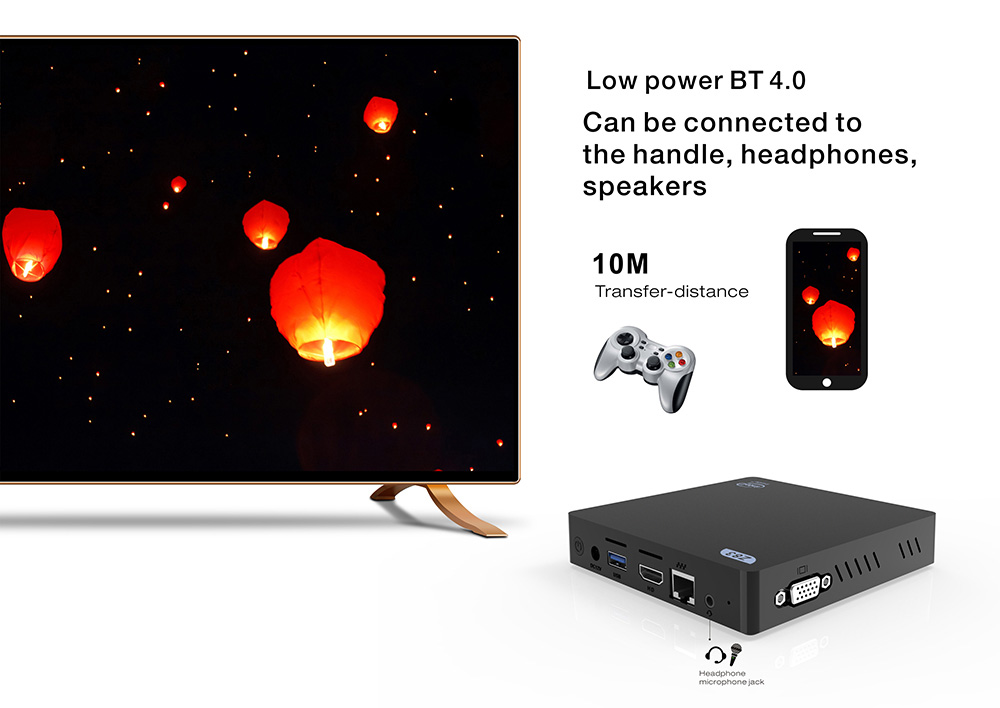 Z83V Windows 10 64Bit Intel Atom X5 Z8350 4K MINI PC 2GB/32GB 2.4G/5.8G WIFI Gigabit LAN Bluetooth HDMI USB3.0