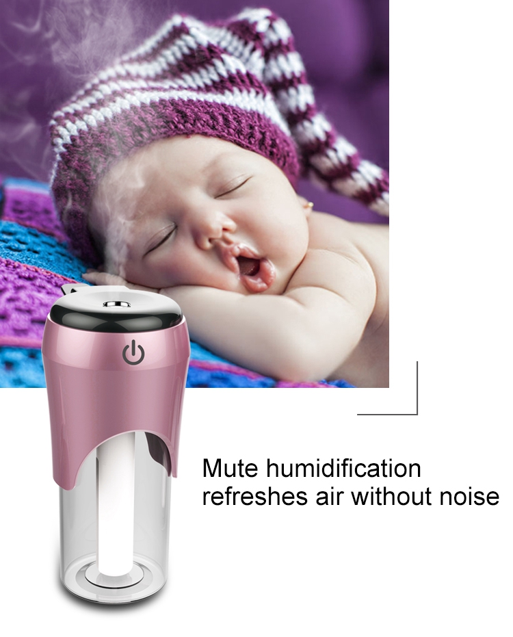 BC20 Multi-functional Car Charger Car Air Purifier Aroma Humidifier 5V 2.1A Portable Dual USB Continuous Intermittent Humidification - White