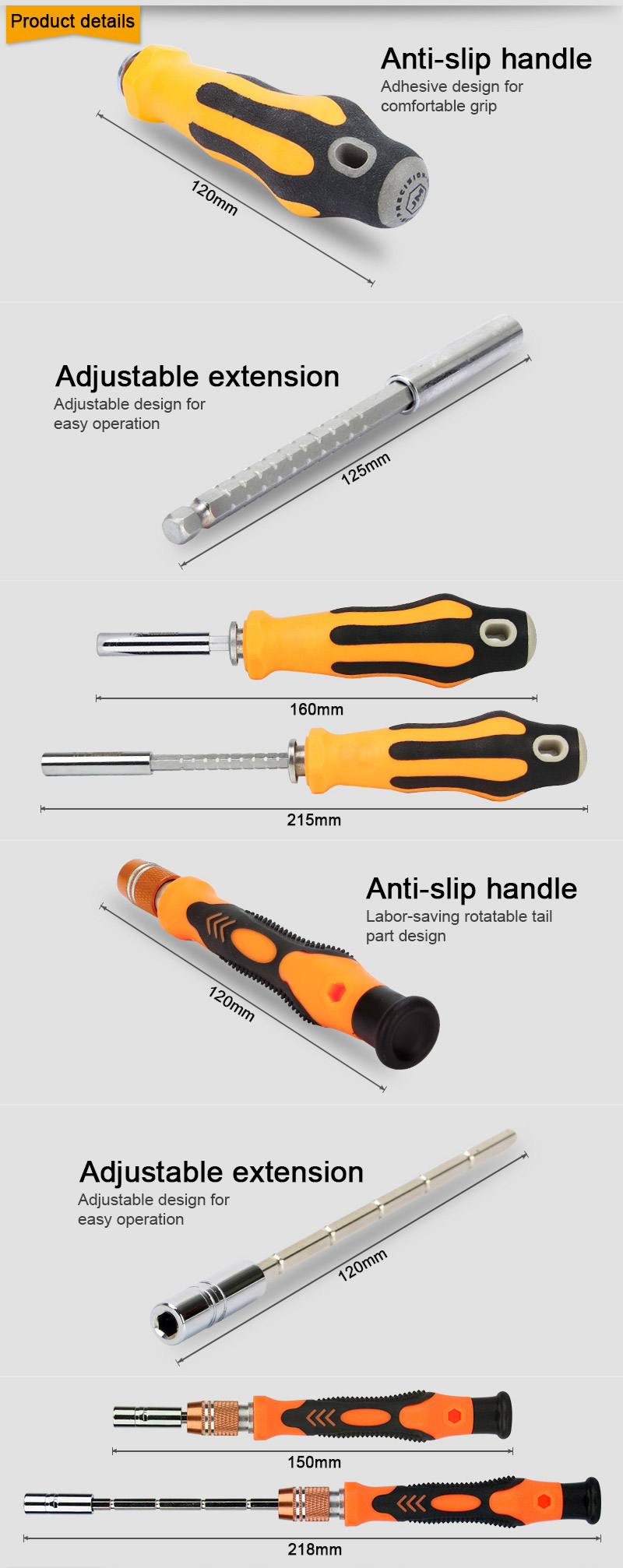Jakemy JM-6109 72 in 1 Screwdriver Set Multi-function Tool Kit for Maintenance -Orange