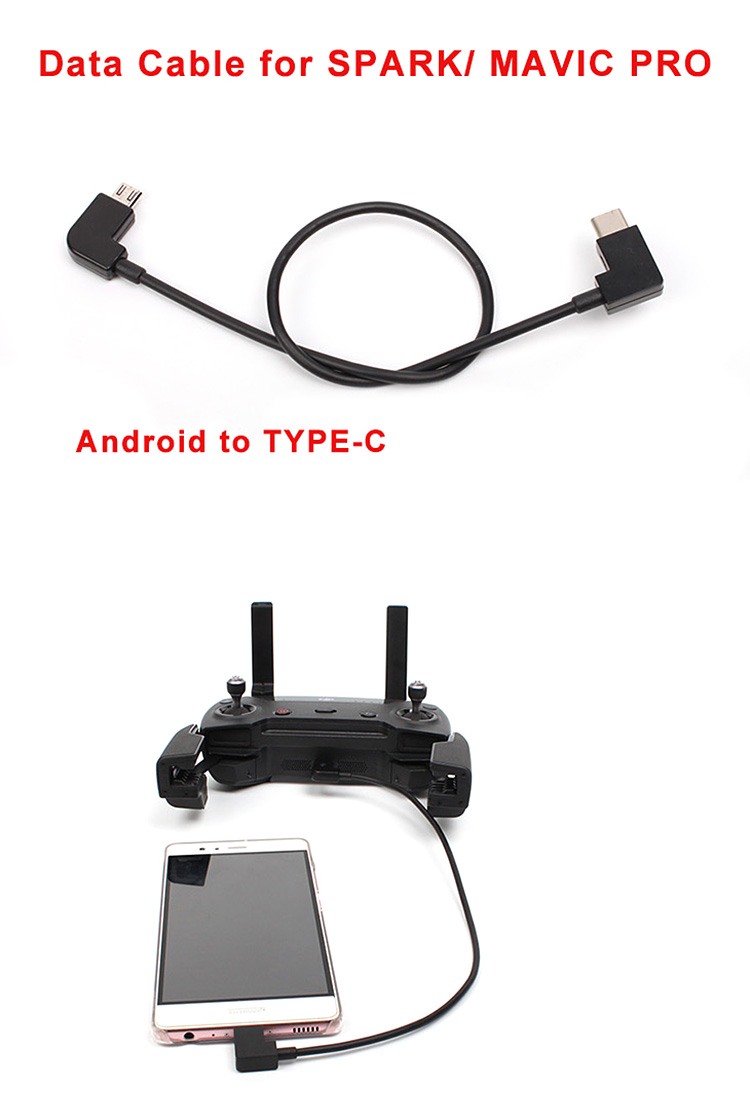 Type-C Connector Cable for DJI Spark Mavic Pro