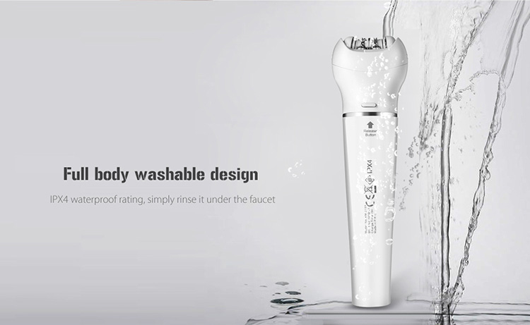 Kemei KM-2199 5 In 1 Beauty Tool Kit Electric Epilator Lady Shaver Machine Hair Removal Facial Cleansing Massage -White