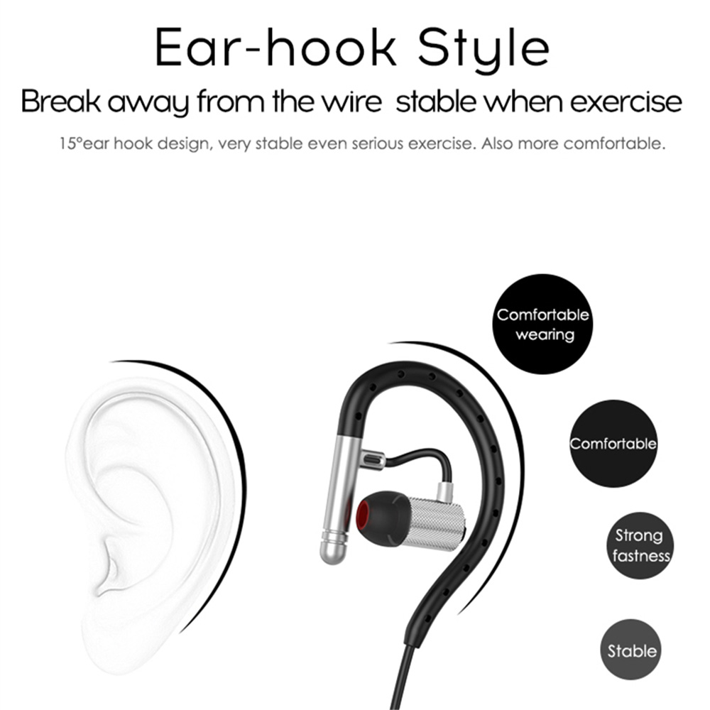 YUER S-503 Sports Bluetooth Headphones Sweatproof Wireless Earphone CSR 4.1 Apt-X HiFi - Rose Gold + Black