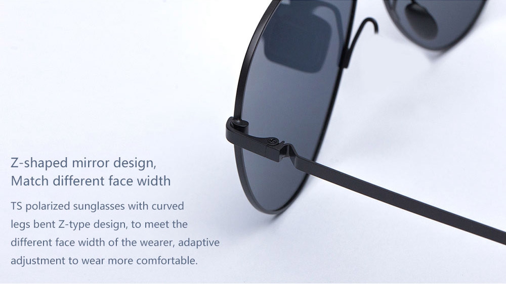 Xiaomi Mjijia TS Unisex Polarized Sunglasses Classic Aviator Sunglasses for Men Women UV 400 - Black