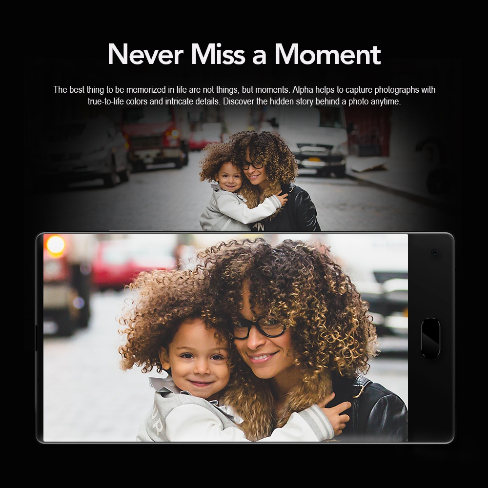 MAZE ALPHA 6.0 Inch 4G LTE Smartphone Dual Rear Camera FHD Screen 4GB RAM 64GB ROM Helio P25 Octa Core 13.0MP Touch ID 4000mAh - Black