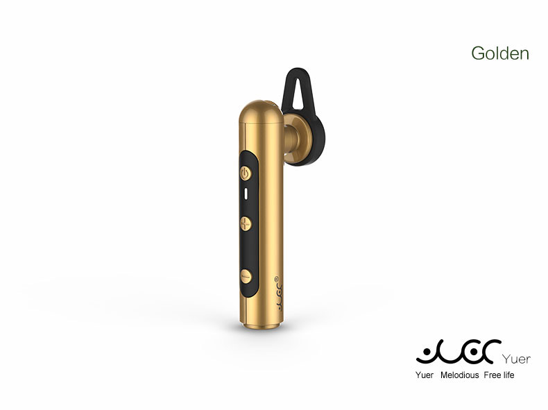 YUER T1 Single Wireless Bluetooth Earphone Noise Reduction Stereo Music Headset - Black