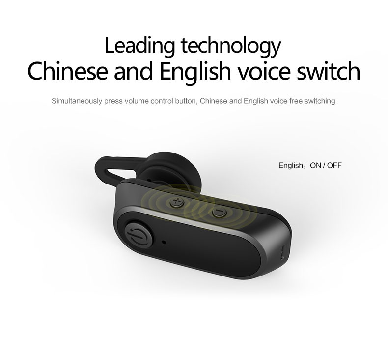Yuer L-520 Single Business Bluetooth Headphone with Mic Stereo Hands-free Earphone - Black