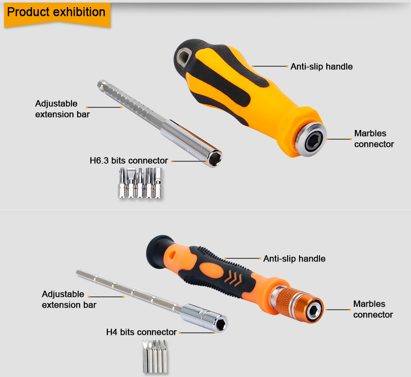 Jakemy JM-6109 72 in 1 Screwdriver Set Multi-function Tool Kit for Maintenance -Orange