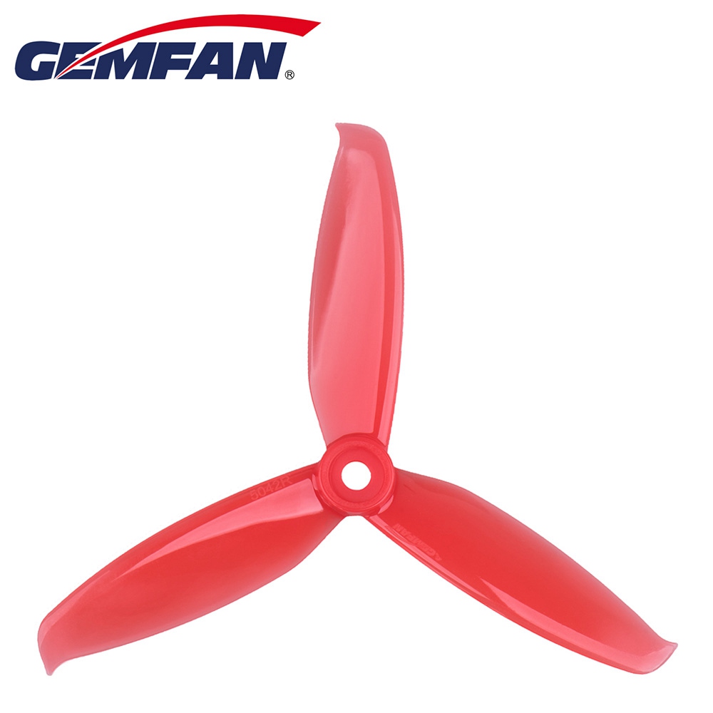 Gemfan WinDancer 5042 5 X 4.2 3-Blade 5mm Mounting Hole CW CCW Propeller for Racing Quadcopter - Red