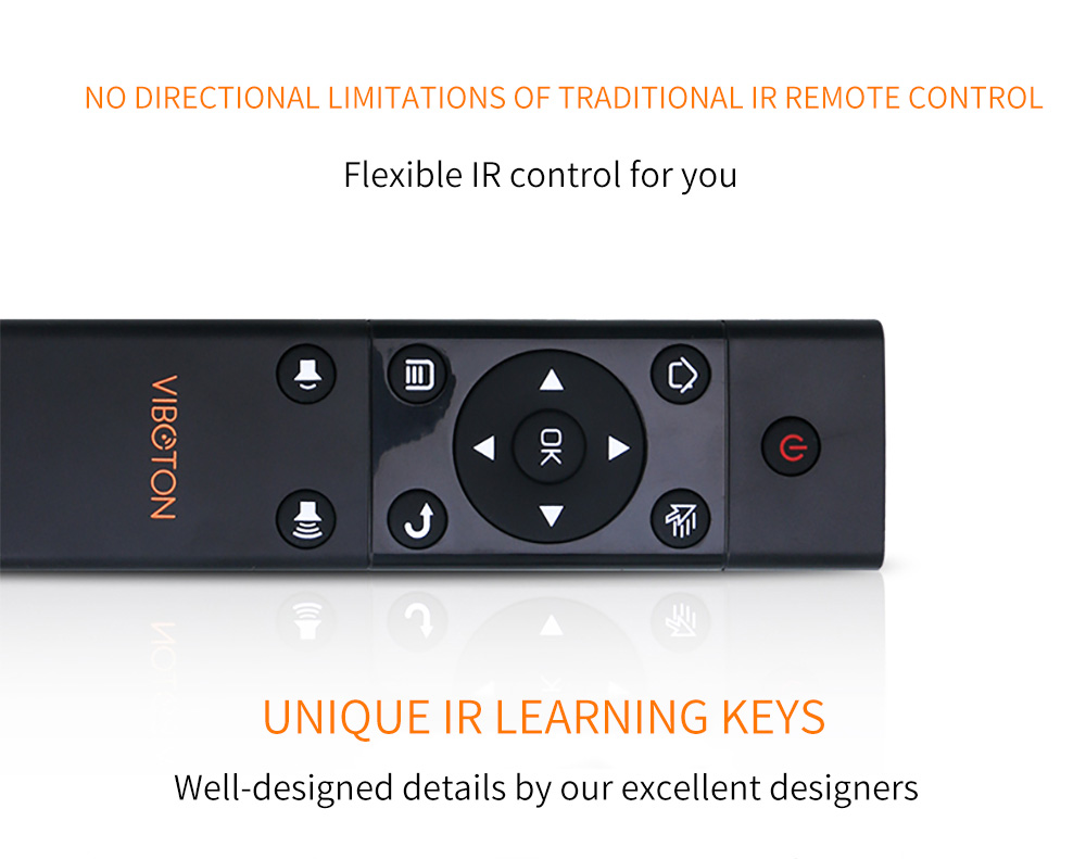 Viboton S122 2.4GHz Wireless Air Mouse Remote IR Remote Controller for PC TV Box