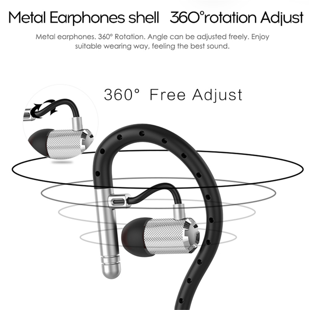 YUER S-503 Sports Bluetooth Headphones Sweatproof Wireless Earphone CSR 4.1 Apt-X HiFi - Rose Gold + Black