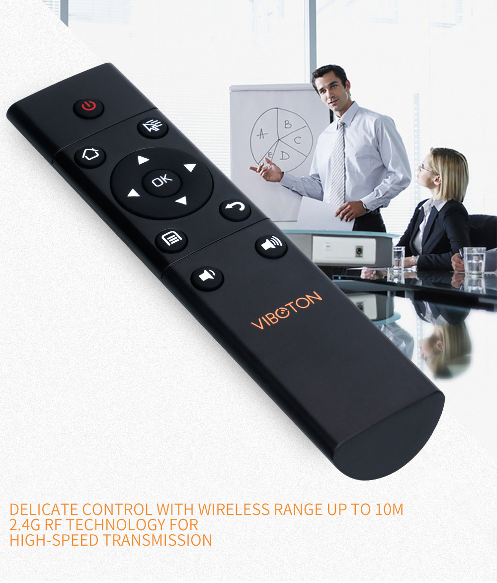 Viboton S122 2.4GHz Wireless Air Mouse Remote IR Remote Controller for PC TV Box