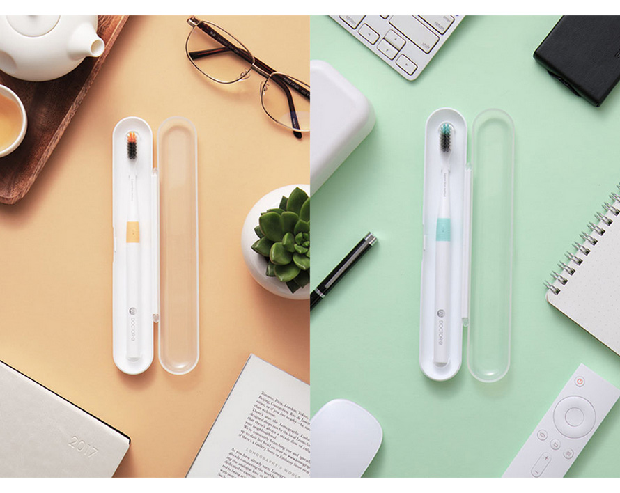 4PCS Xiaomi Doctor Bei Bass Toothbrush Handle Manual Eco-friendly Toothbrush with Travel Box