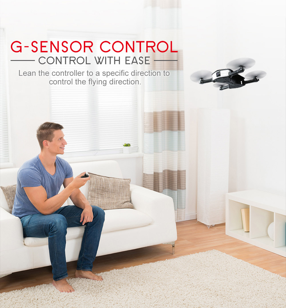 JJRC H37 Mini Baby Elfie WIFI FPV Foldable Drone with HD 720P Camera Beauty Mode Altitude Hold RC Quadcopter RTF - Black