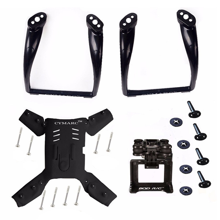 Landing Gear Sports Camera Frame Assembly Kit for Hubsan H501S X4 - Black