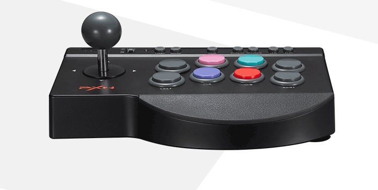 PXN-0082 Arcade Joystick TURBO & MACRO Function for PC/PS4/PS3/XBOX ONE - Black