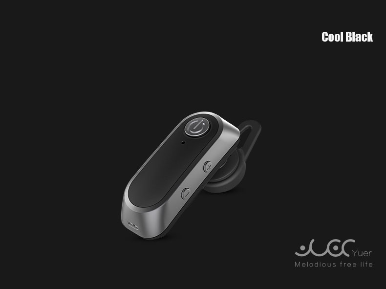 Yuer L-520 Single Business Bluetooth Headphone with Mic Stereo Hands-free Earphone - Black