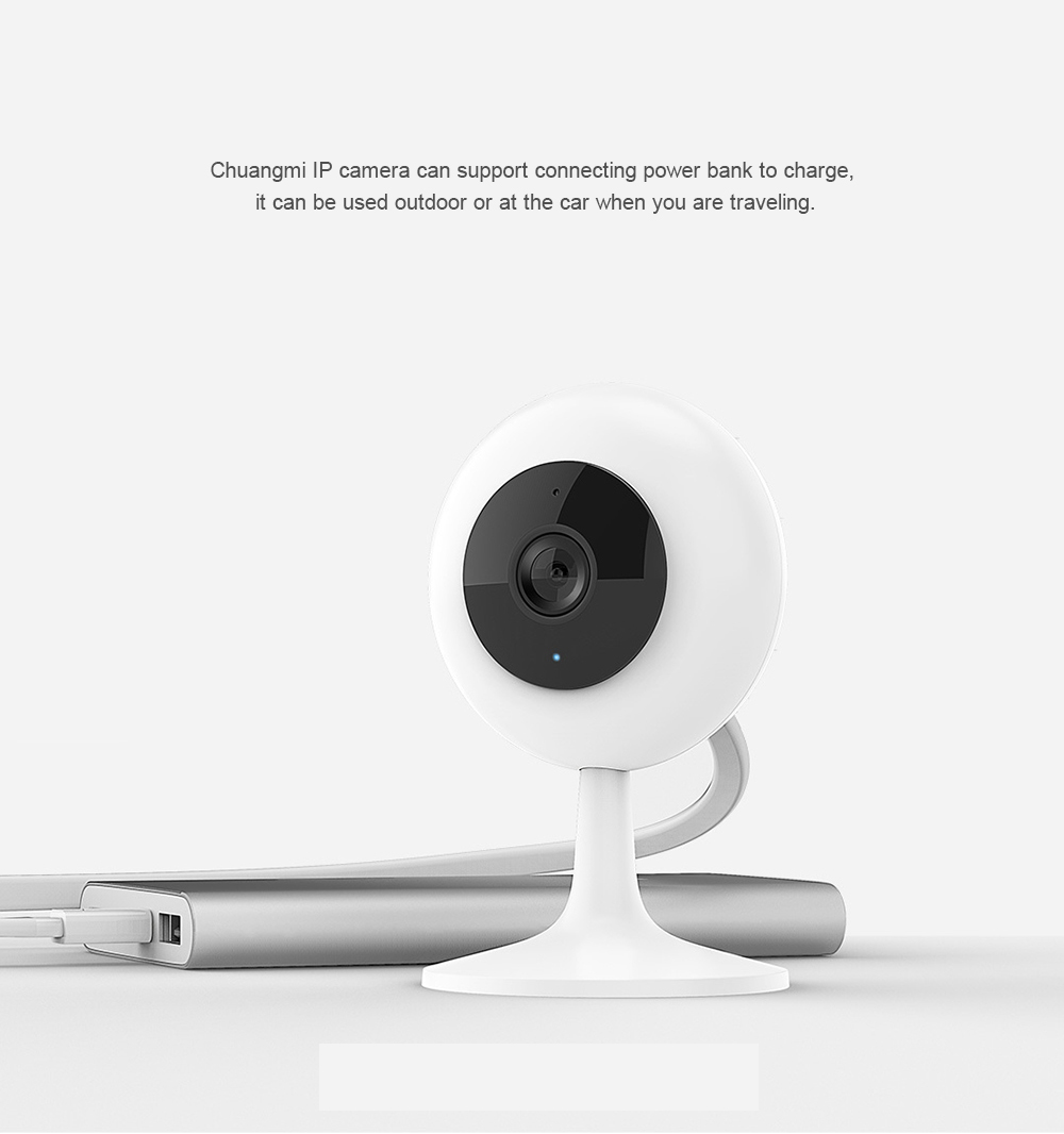 Xiaomi Chuangmi Smart 720P WiFi IP Camera 120 Degree Night Vision Two-way Audio Motion Detection -White