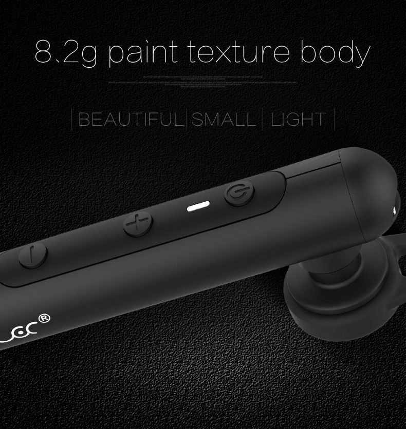 YUER T1 Single Wireless Bluetooth Earphone Noise Reduction Stereo Music Headset - Black