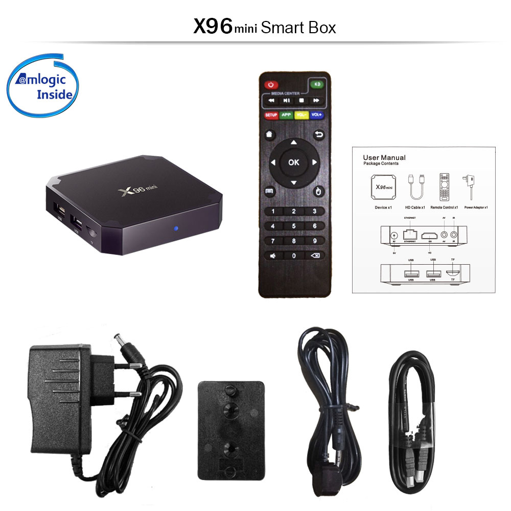 X96 MINI Android 7.1.2 Amlogic S905W 4K KODI TV BOX 1GB/8GB WIFI LAN HDMI