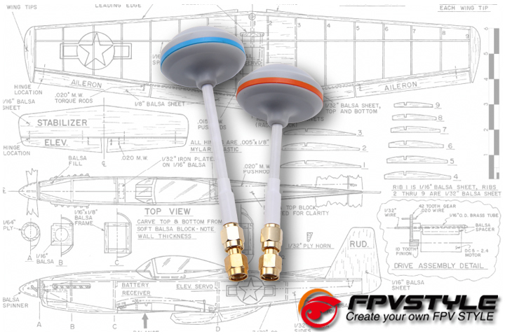 5.8G FPV Cloud Spirit Mushroom Antenna SMA for TX RX