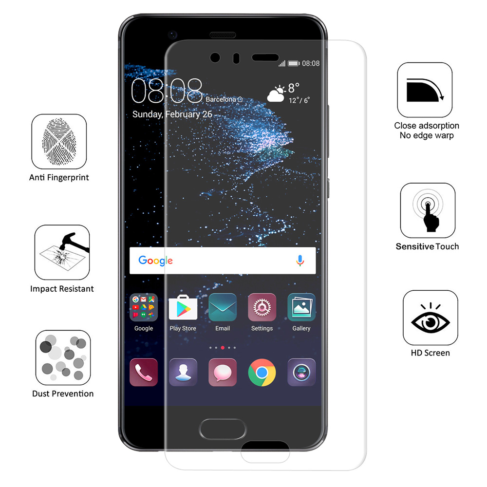 Transparent Huawei P10 Screen Film ENKAY Hat-Prince 0.1 mm 3D Explosion-proof Membrane Glass