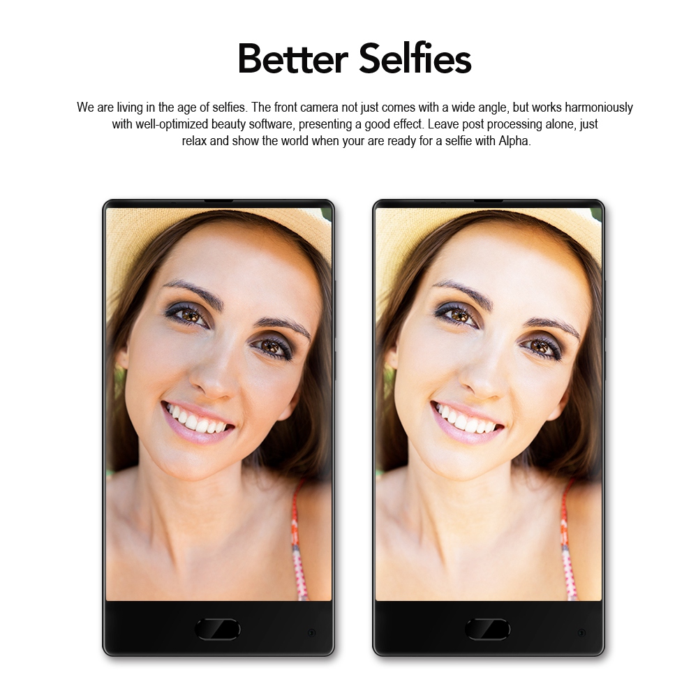 MAZE ALPHA 6.0 Inch 4G LTE Smartphone Dual Rear Camera FHD Screen 4GB RAM 64GB ROM Helio P25 Octa Core 13.0MP Touch ID 4000mAh - Black