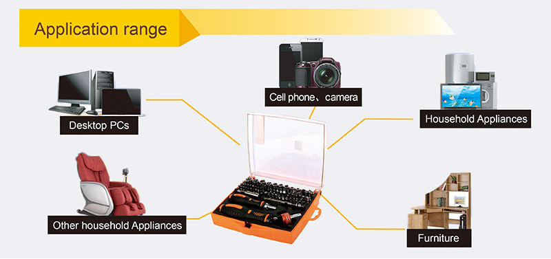 JAKEMY JM-6108 79 in 1 Screwdriver Set Multi-function Tool Kit for Repairing Disassembling - Orange