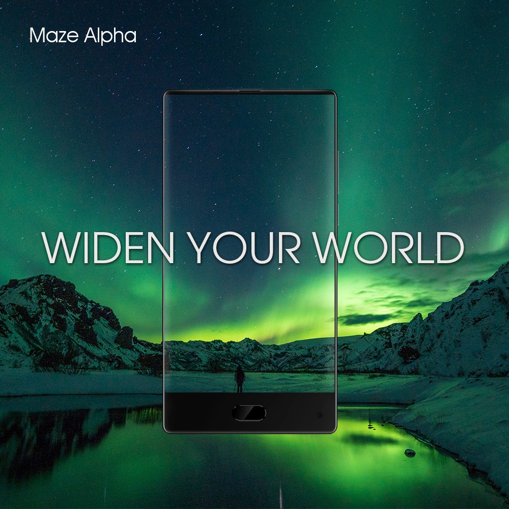 MAZE ALPHA 6.0 Inch 4G LTE Smartphone Dual Rear Camera FHD Screen 4GB RAM 64GB ROM Helio P25 Octa Core 13.0MP Touch ID 4000mAh - Black